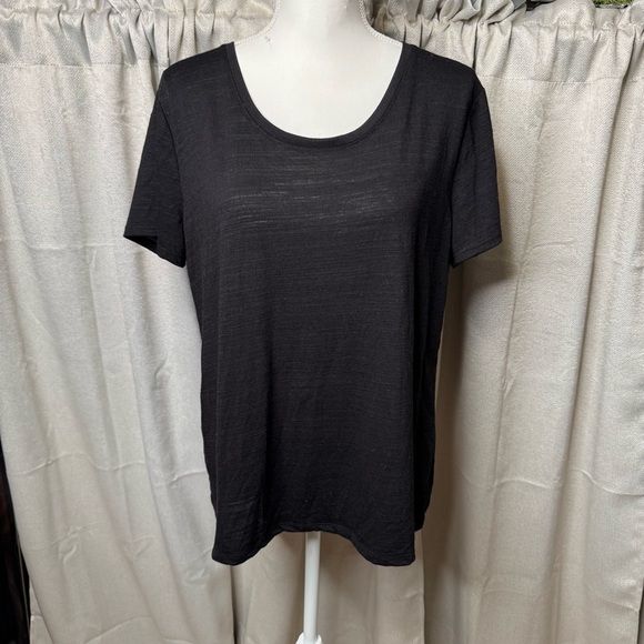Simply Vera by Vera Wang Relaxed Fit Black Short Sleeve Tee Sz Lg - Picture 2 of 6
